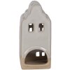 Clayre & Eef Stojánek na čajovou svíčku House Beige Ceramic 7x6x14 cm Country Style