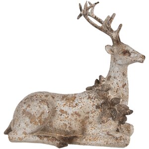 Clayre Eef Sada dekorativních figurek 2 Jelen hnědý Polyresin 20/12 cm Venkovský styl