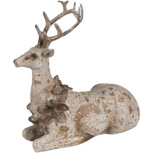 Clayre Eef Sada dekorativních figurek 2 Jelen hnědý Polyresin 20/12 cm Venkovský styl