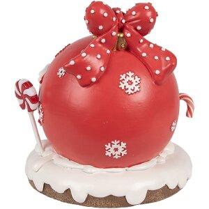 Clayre Eef 6PR4340 Perníková chaloupka LED červená Polyresin Vánoce ve venkovském stylu