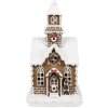 Clayre & Eef Perníková chaloupka s LED diodami 13x11x25 cm Vánoční dekorace z polyresinu