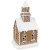 Clayre & Eef Perníková chaloupka s LED diodami 13x11x25 cm Vánoční dekorace z polyresinu