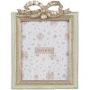Clayre & Eef 2F1163 Rámeček na obraz zelený 16x2x22 cm Romantický dekor s mašlí