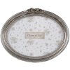 Clayre & Eef 2F1176 Stříbrný obrazový rám 20x3x15 cm Oval Retro Vintage