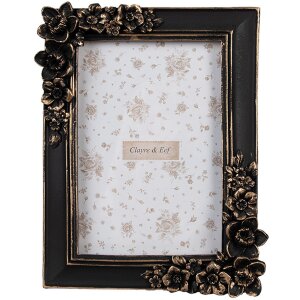 Clayre & Eef 2F1186 Fotorámeček černý 15x2x20 cm Vintage Boho styl