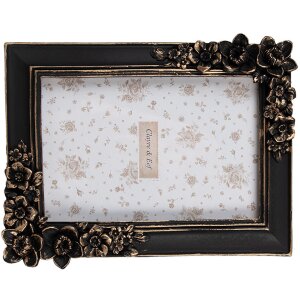 Clayre & Eef 2F1186 Fotorámeček černý 15x2x20 cm Vintage Boho styl