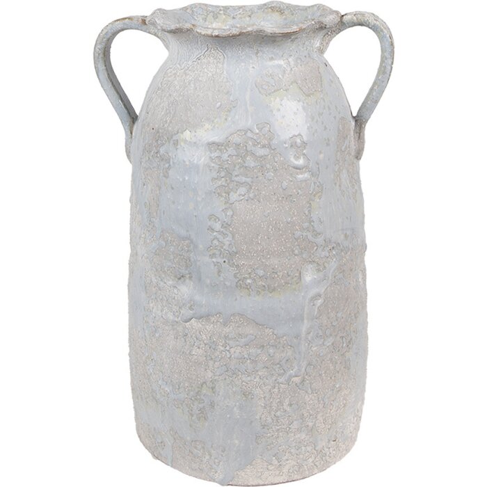 Váza Clayre & Eef 19x16x28 cm Šedá terakotová dekorace ve venkovském stylu