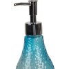 Clayre & Eef 6GL4900BL Dávkovač mýdla skleněný modrý Ø 9x19 cm 400 ml