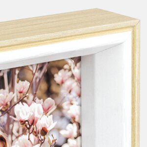 Obrazový rám ZEP Essen 30x40 cm přírodní dřevěný rám čiré sklo formát na výšku i na šířku