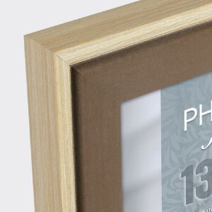 Dřevěný fotorámeček ZEP Bochum 15x20 cm barva A čiré sklo vzhled přírodního dřeva