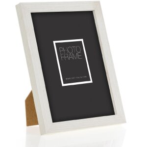 Dřevěný rám ZEP hala 13x18 cm bílý blokový profil s čirým sklem