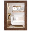 Dřevěný rám ZEP hala 10x15 cm hnědý blokový profil čiré sklo stojan