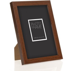 Dřevěný rám ZEP hala 20x30 cm hnědý blokový profil s čirým sklem