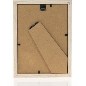 Dřevěný rám ZEP hala 15x20 cm přírodní čiré sklo s funkcí zavěšení na stojan