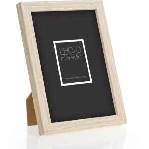 Dřevěný rám ZEP hala 15x20 cm přírodní čiré sklo s funkcí zavěšení na stojan