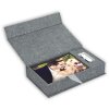 ZEP USB fotobox Lodi šedý plátěný 23x12,5x5 cm bez USB klíče