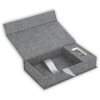 ZEP USB fotobox Lodi šedý plátěný 23x12,5x5 cm bez USB klíče