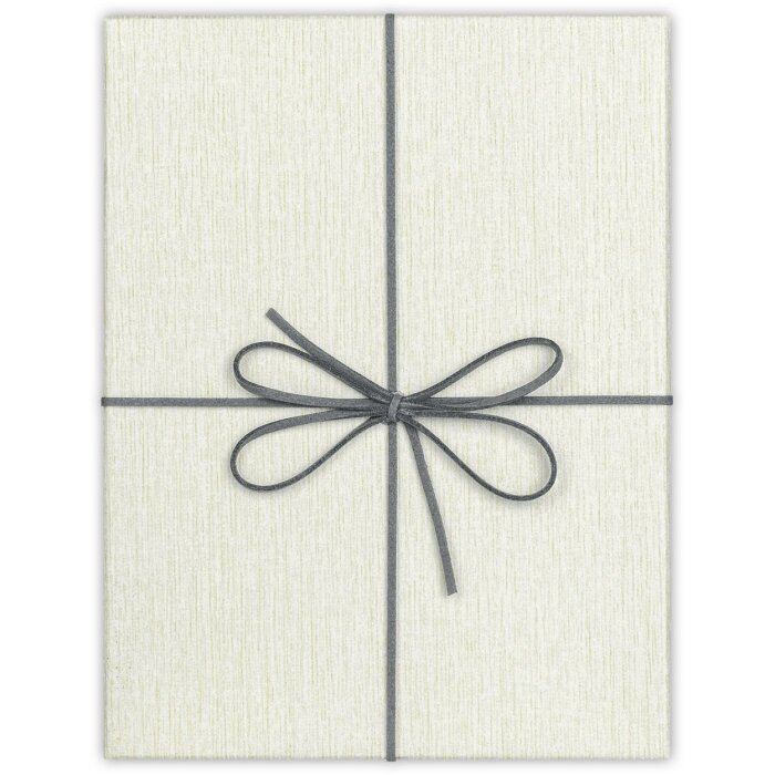 ZEP Box Piacenza B 32x32x4 cm Dárková krabice s mašlí šedá