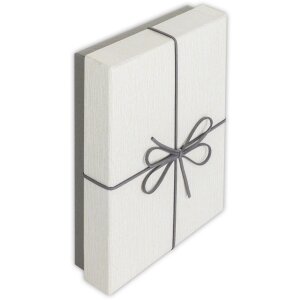 ZEP Box Piacenza B 32x32x4 cm Dárková krabice s mašlí šedá