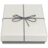 ZEP Box Piacenza B 32x32x4 cm Dárková krabice s mašlí šedá