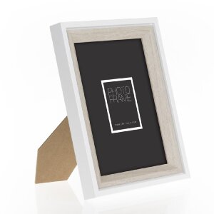 ZEP Bologna obrazový rám 18x24 cm bílý MDF vzhled dřeva dvoubarevný