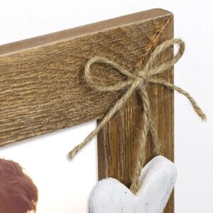 ZEP Dřevěný rámeček na fotografie Lille Brown 10x15 cm s dekorem srdce