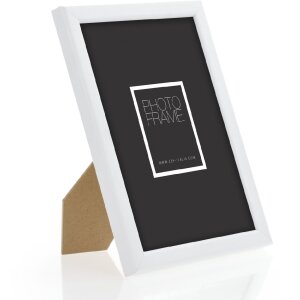 ZEP Dřevěný rám Aosta White 15x20 cm se stojanem a nástěnným držákem