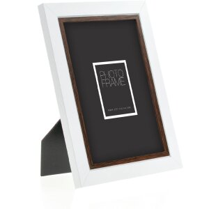ZEP Dřevěný fotorámeček Caen 13x18 cm dvoubarevný bílý hnědý