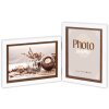 ZEP Dvojitý rám Caen 2 obrazy 10x15 cm Bílý hnědý rám s panty