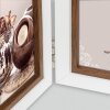ZEP Dvojitý rám Caen 2 obrazy 10x15 cm Bílý hnědý rám s panty