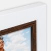ZEP Dvojitý rám Caen 2 obrazy 10x15 cm Bílý hnědý rám s panty