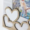 ZEP fotorámeček Lavinia 10x15 cm dřevo s aplikacemi srdíček na výšku