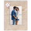 Dřevěný fotorámeček ZEP Felicia 10x15 cm hnědý balonek srdce na výšku
