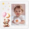 ZEP Dětský fotorámeček Colin pink wood 10x15 cm s 3D vzorem medvídka hvězdy