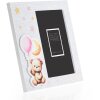 ZEP Dětský fotorámeček Colin pink wood 10x15 cm s 3D vzorem medvídka hvězdy