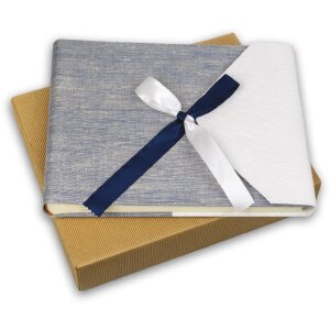 ZEP Fotoalbum Busta Blue 30x24 cm 60 bílých stran skelná vazba italský design