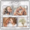 ZEP B78920 Rodinný fotorámeček Dynasty 30x30 cm 2x 10x10 2x 10x15 Stříbrný