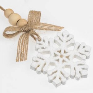 ZEP Karl B Dřevěná dekorace s obrázkem 7x7 cm k zavěšení ve tvaru vánočního stromku