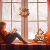 ZEP Vánoční fotorámeček Mila wood 10x15 cm červený přírodní tóny dekorace