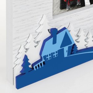 ZEP ZT8446 Dřevěný obrazový rám Bormio 10x15 cm bílý modrý