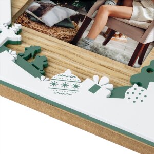 ZEP ZT9846 Klášterní dřevěný obrazový rám 10x15 cm Vánoční dekorace příroda