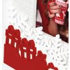 ZEP Verbier ZT8346 Dřevěný rámeček na obrázky 10x15 cm Bílý červený vánoční design