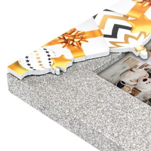 ZEP ZT2024 Silvy 10x15 cm dřevěný obrazový rám stříbrný zlatý hvězda Vánoce