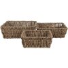 Clayre & Eef 65711 Úložné koše z mořské trávy Set of 3 Brown Boho Style