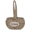 Clayre & Eef 65715 Sada košů 2 kusy z mořské trávy Flower 20x16/28x16 cm