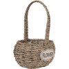 Clayre & Eef 65715 Sada košů 2 kusy z mořské trávy Flower 20x16/28x16 cm