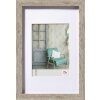 Walther Stockholm dřevěný rám 18x24 šedý MDF blokový profil Passepartout