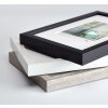 Walther Stockholm dřevěný rám 18x24 šedý MDF blokový profil Passepartout