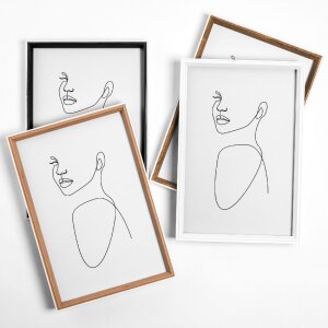 Dřevěný rám Walther Silhouette 18x24 cm buk s umytým čirým sklem