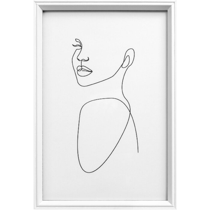Dřevěný rám Walther Silhouette NW824W bílý 18x24 cm MDF lišta čiré sklo